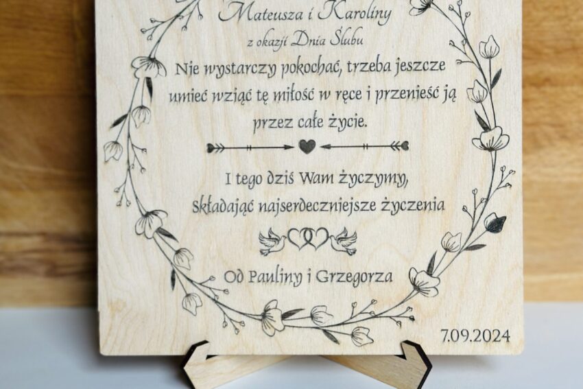 Kartka z okazji Ślubu + Stojak